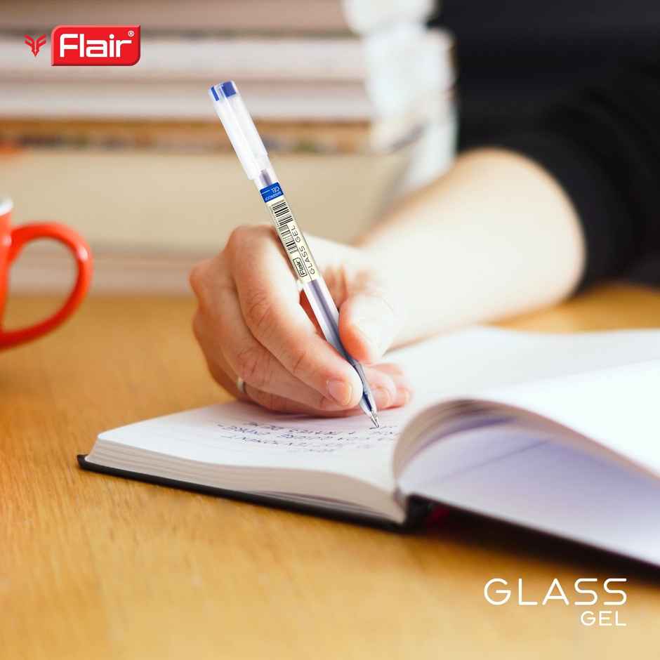 Flair Glass Gel Pen Blue Pack Of 5