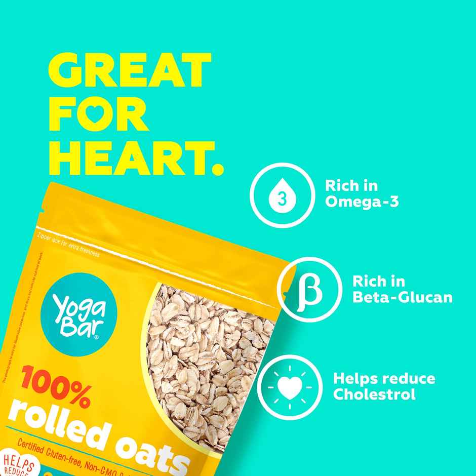 Yoga Bar Premium Golden Rolled Oats, Dietary Fibre, Protein Rich, Gluten Free, Whole Grain