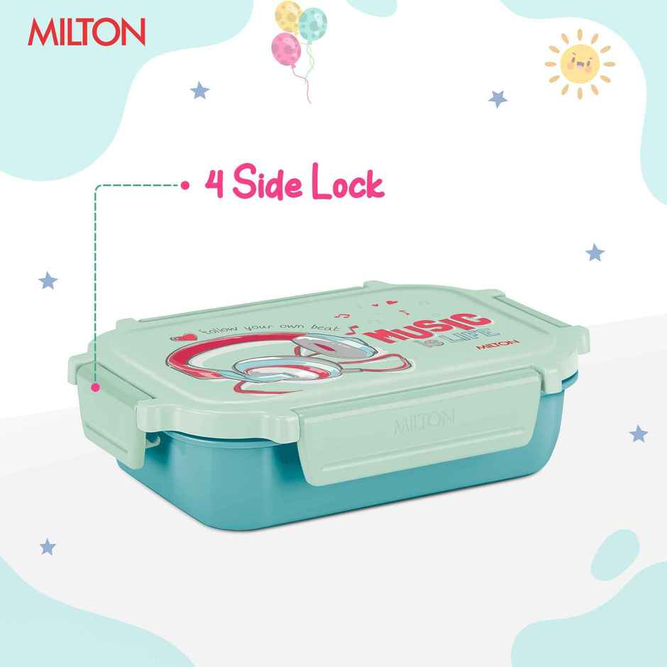 Milton Sherry Steel Kids Tiffin Box | 520 ml | Mint Green | Leak Proof