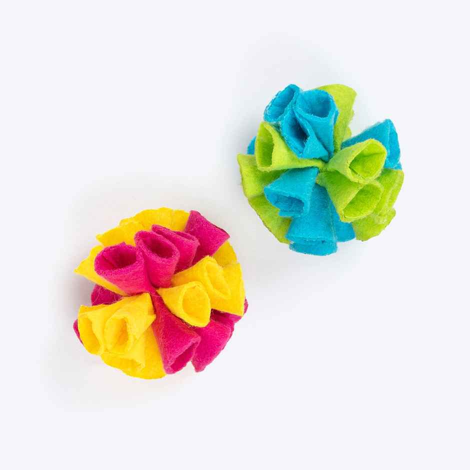 TLC Bouquet Ball Interactive Toy for Cats Multicolor Set of 2