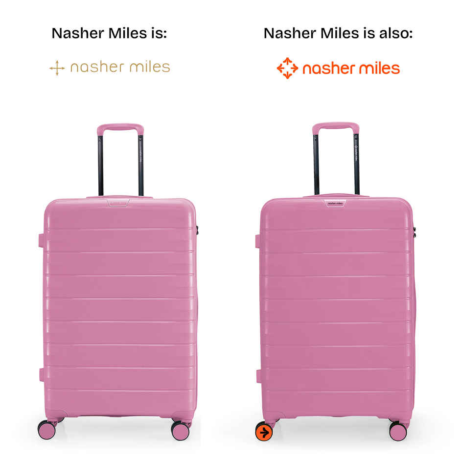 Nasher Miles Vienna Check-In Hardside Polypropylene 28 Inch-75 cm Trolley Bag- Pink
