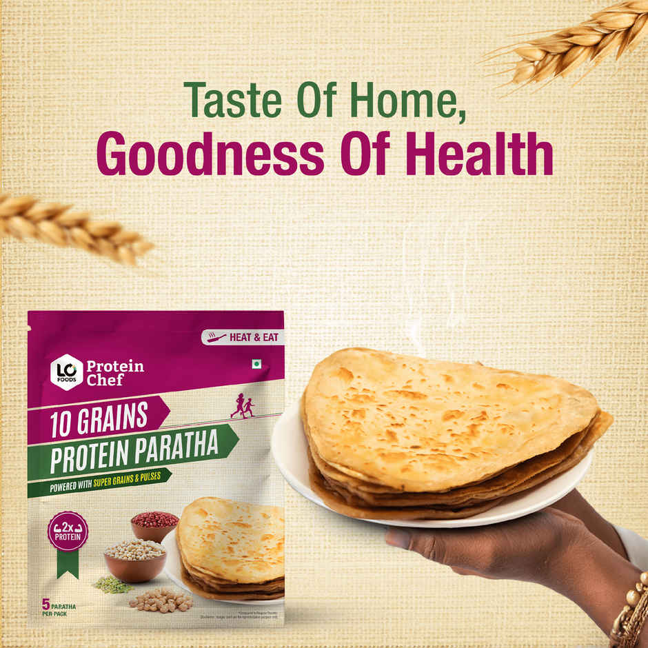 Protein Chef High Protein Paratha 10 Super Grains (Heat & Eat)