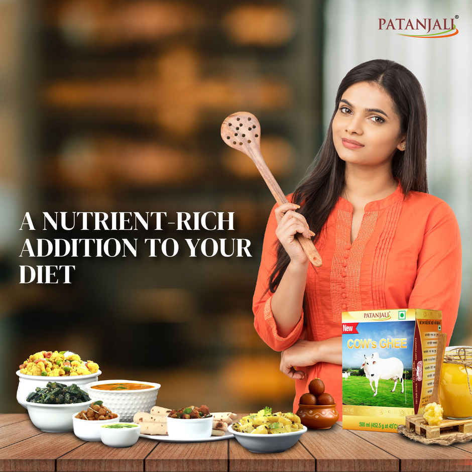 Patanjali Rich Cow Ghee Tetra Pack - Danedar, Rich Aroma, Cow Ghee