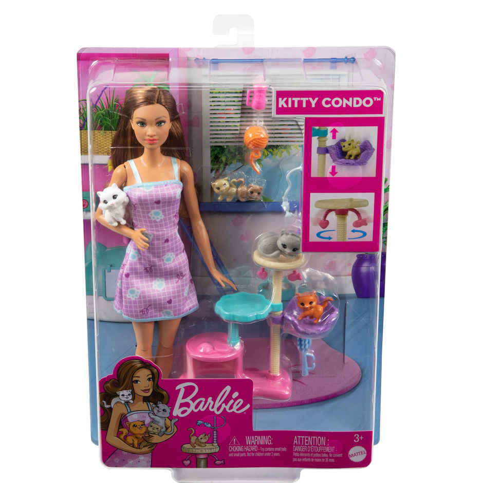 Barbie Kitty Condo Doll & Pets Playset