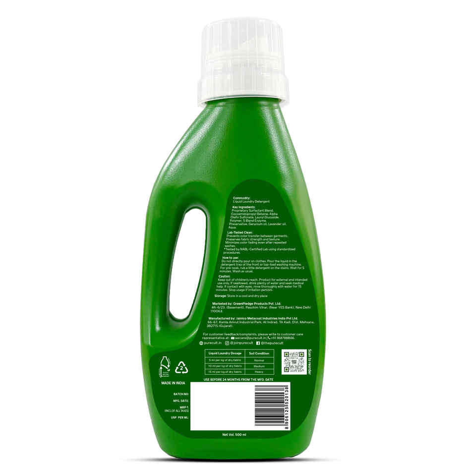 Pure Cult Geranium & Lavender Laundry Detergent Liquid