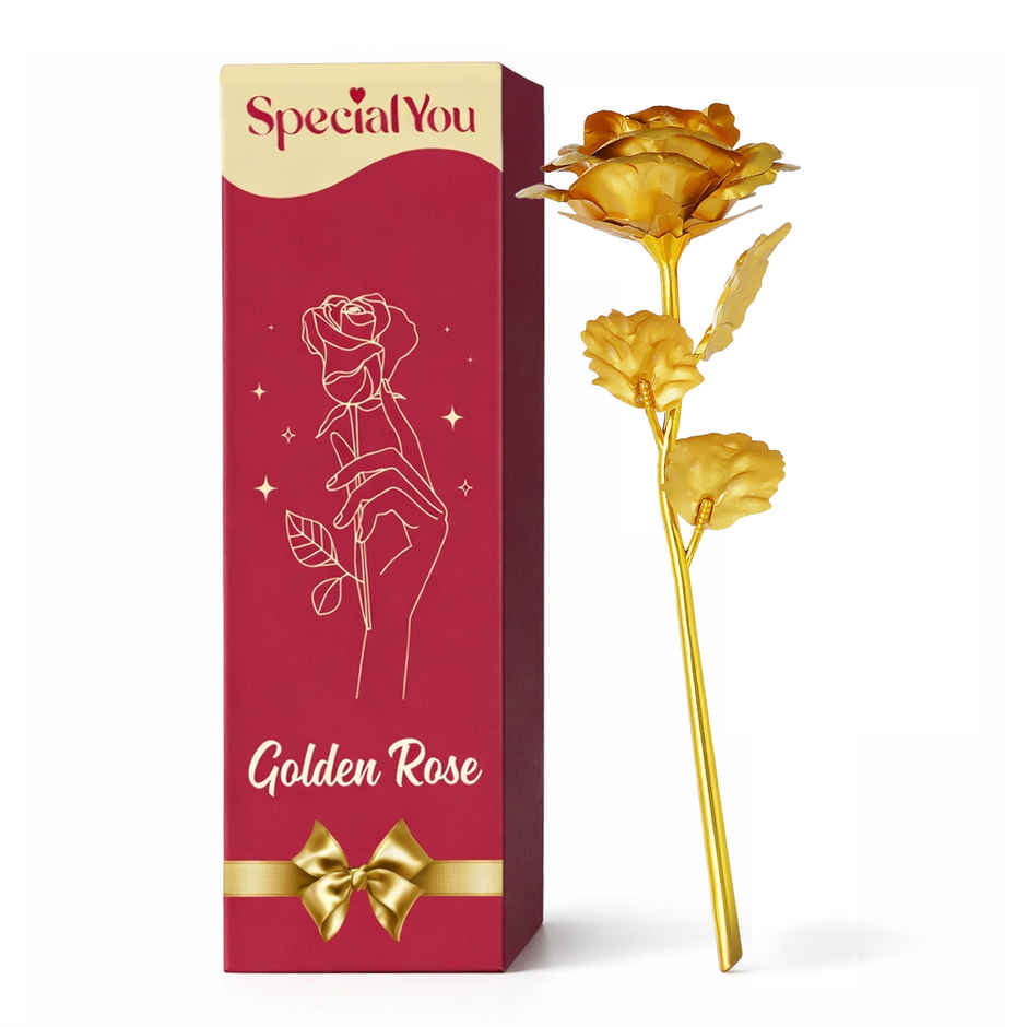 Artificial Gold Metal Rose | Timeless Romance Decor | Special You
