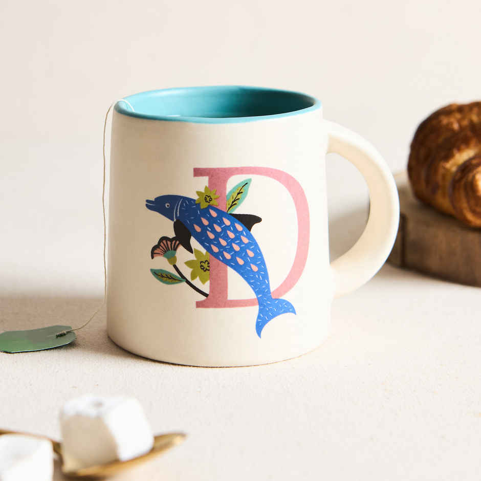 Chumbak D Alphabet Mug Ceramic | 300 ml