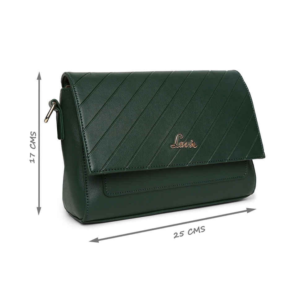 Lavie Women's Becca Polyester Sling Bag | Small | Dark Green