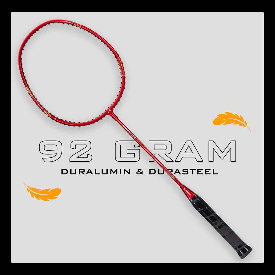 Hundred Powertek 200 | 2 Strung Rackets With 2 Full Covers With 3 Pc Aura Nylon Shuttlecocks