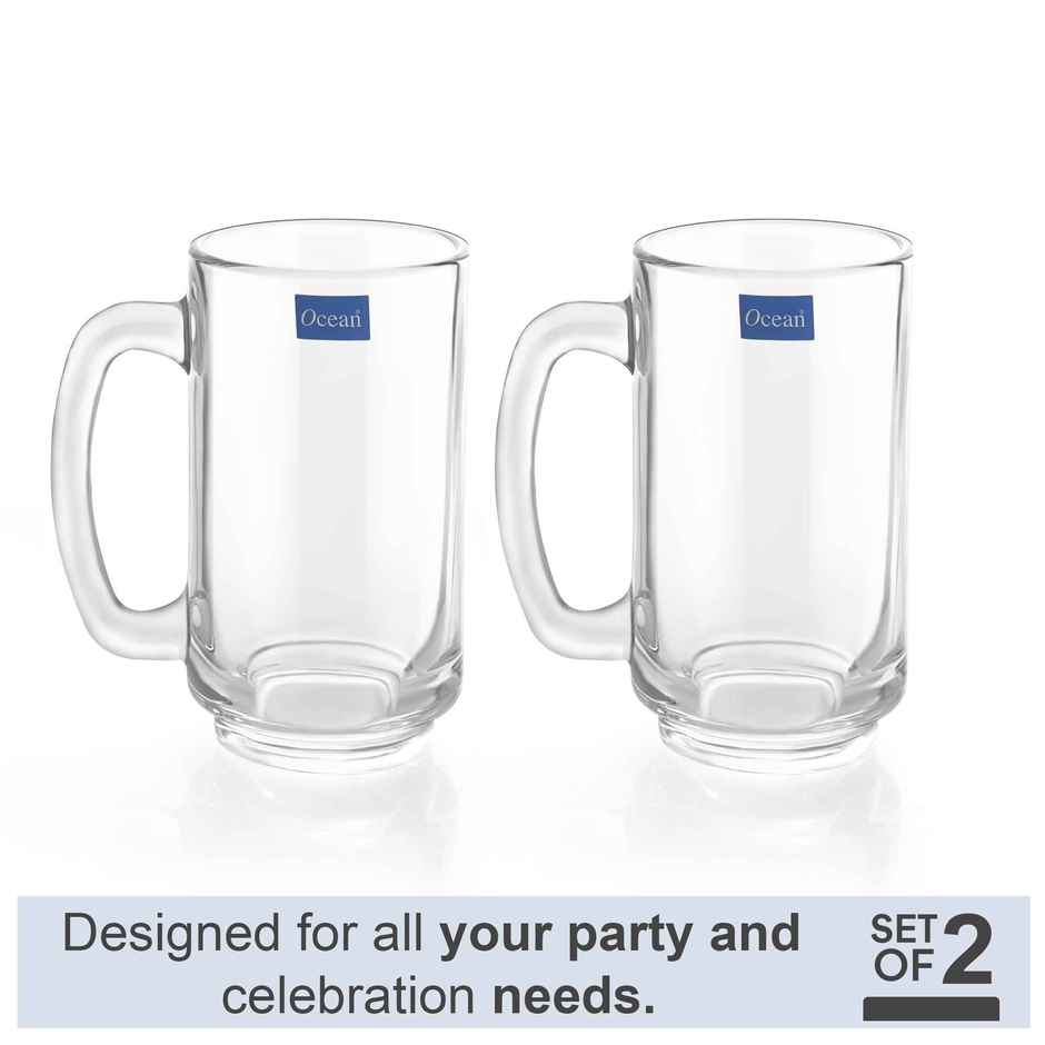 Playboy Beer Mug | Barware Essential | Set of 2 | 357 ml | Ocean Glassware
