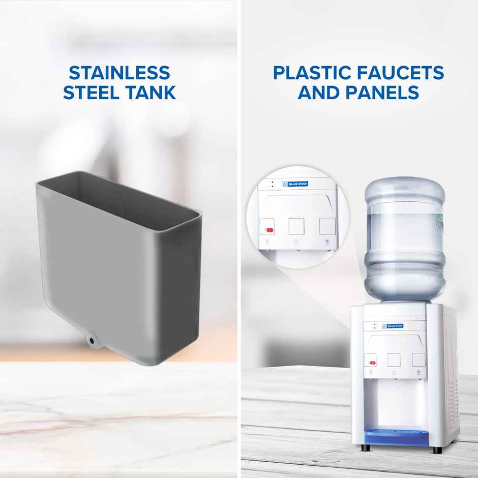 Blue Star Table Top Bottled water dispenser | 3 faucets | BWD3TTGA | White