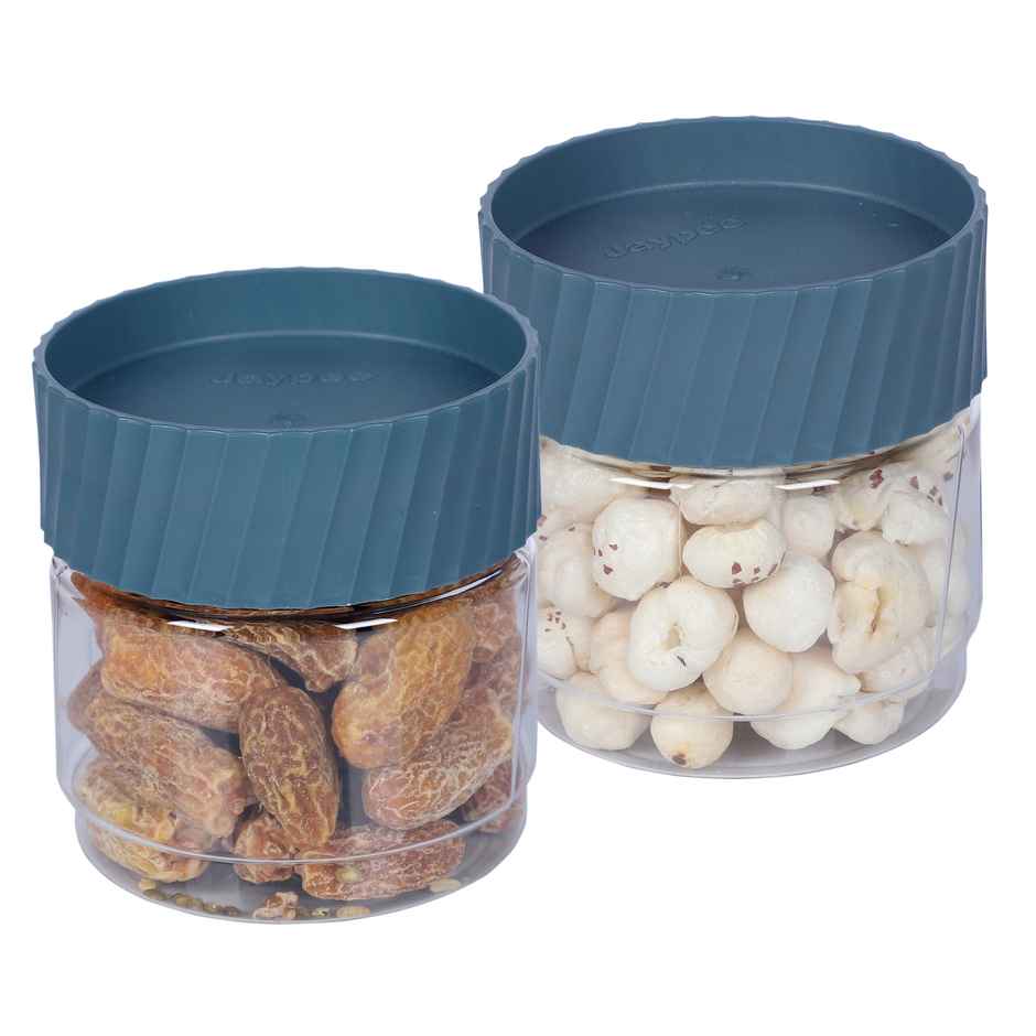 Jaypee Plus Staxx Pet Jar Kitchen Spice Storage Container | Grey - 500 ml