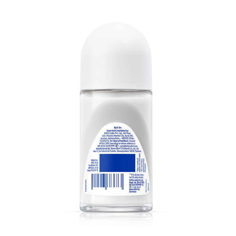 NIVEA Derma Control Eventone Alcohol, Pure Hyaluron and Vit C Underarm Roll On Women