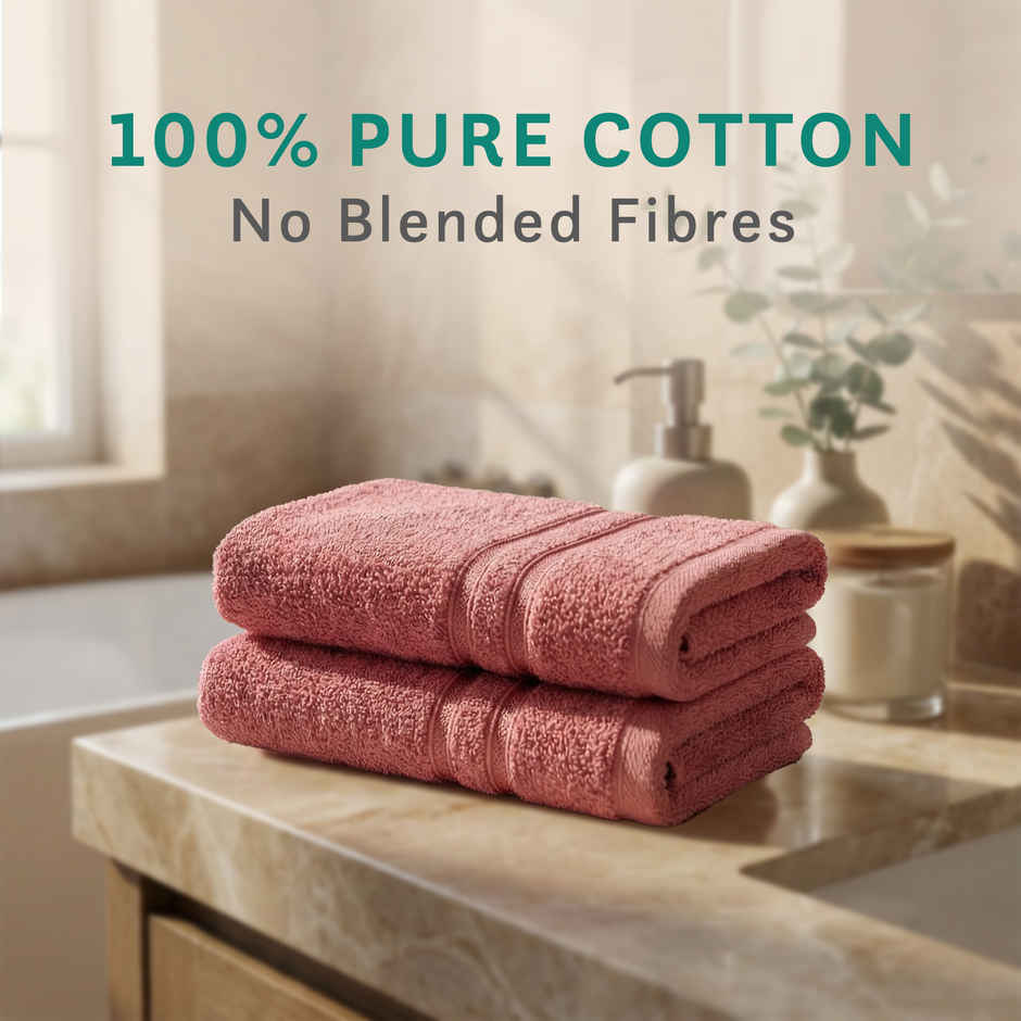 myTrident Comfort Living Cotton Hand Towel Set | Apple Red