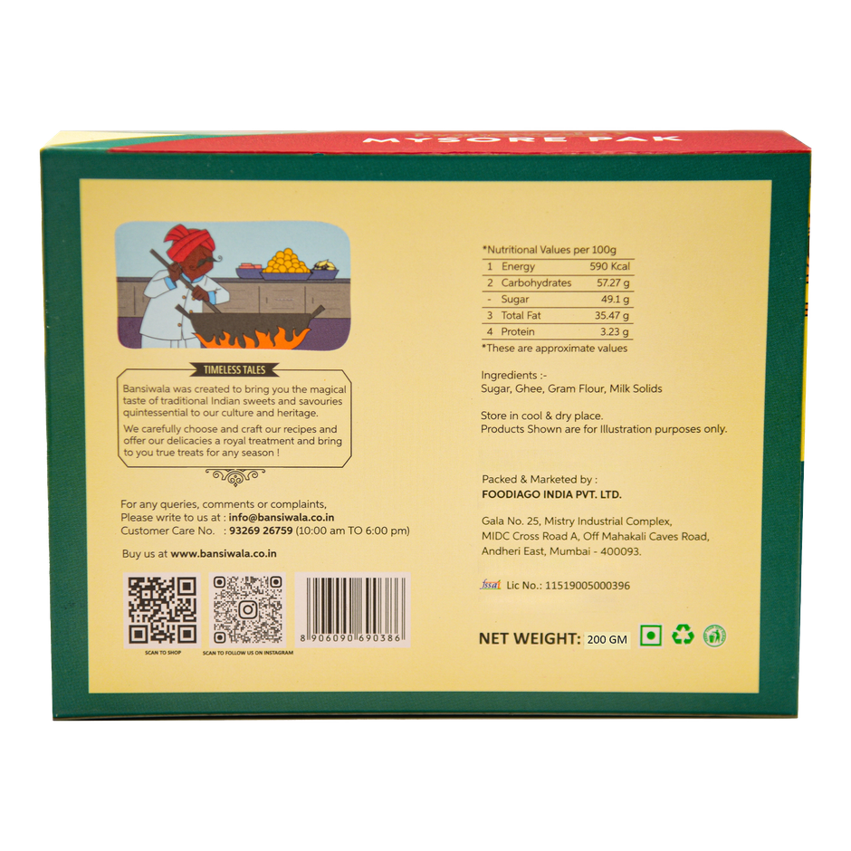 Bansiwala Mysore Pak | Sweet & Delicious