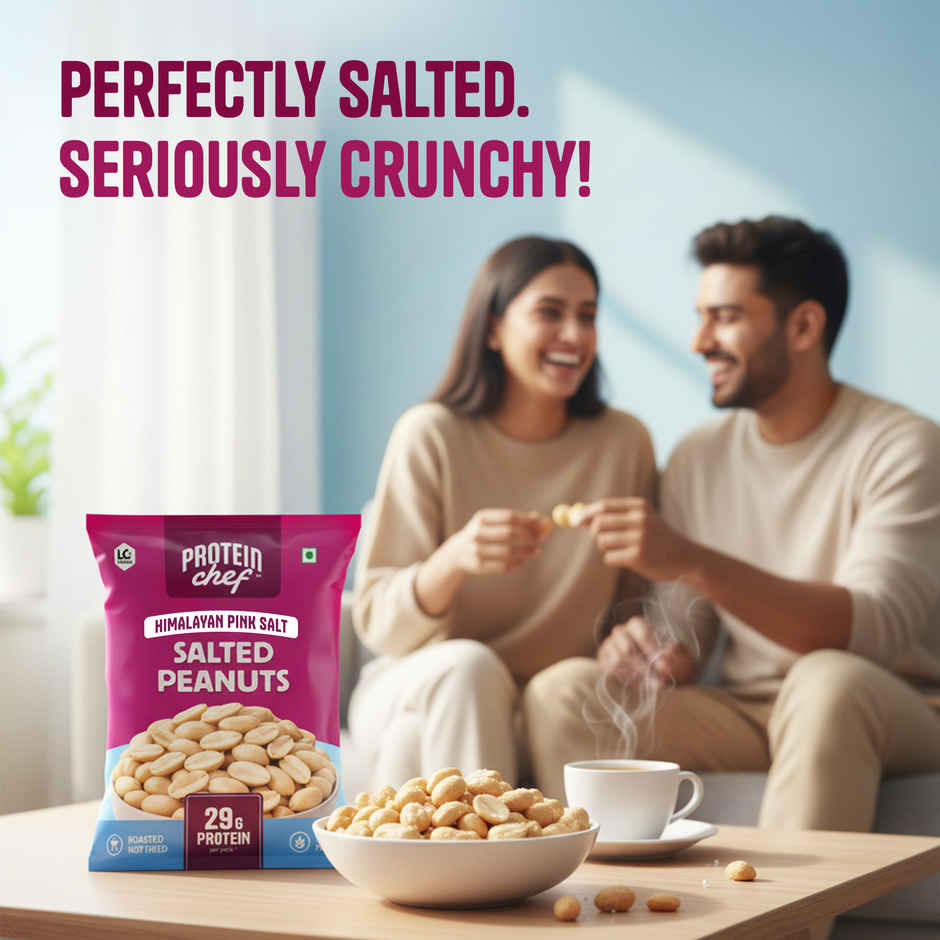Protein Chef Himalayan Pink Salted Peanuts | Roasted Healthy Snacks