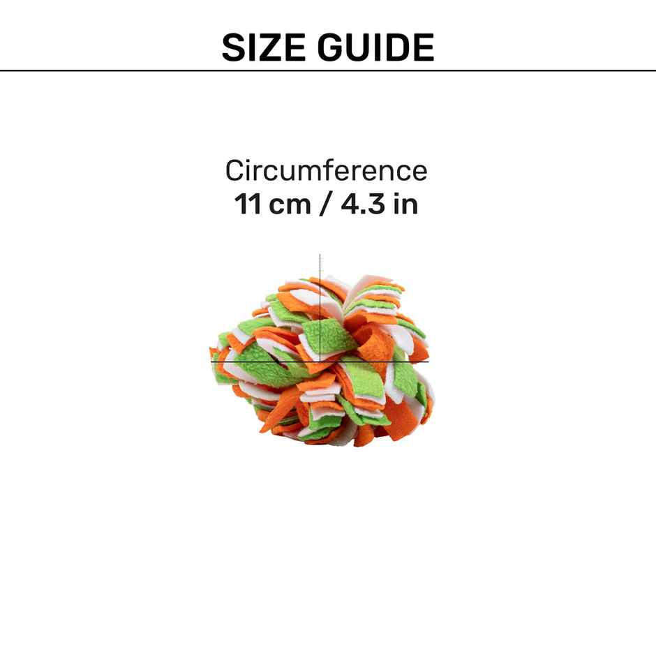 TLC Furry Fleece Ball Interactive Toy for Cats Multicolor