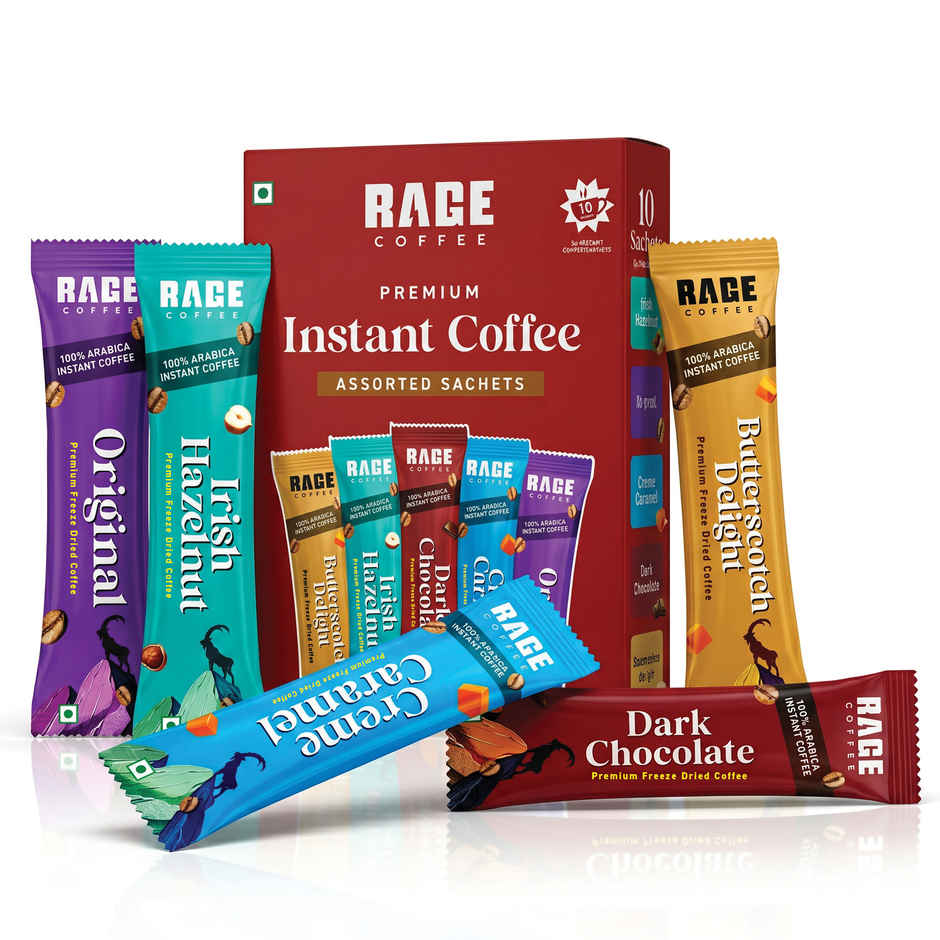 Rage Coffee Assorted Freeze Dried Instant Coffee Sachets | Arabica Beans