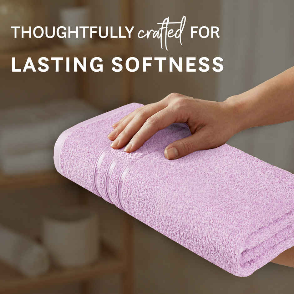 myTrident Comfort Living Cotton Bath Towel | Violet Sky