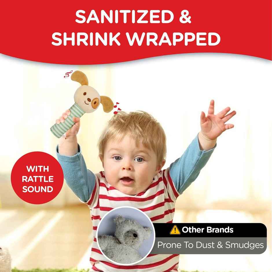 Michelle's Dog Rattle Plush Soft Toy for Kids and Adult | Perfect For Gifting
