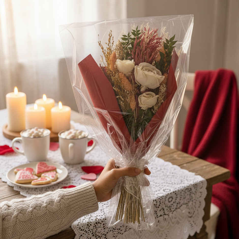 Red Velvet Rose Love Bouquet with Fragrance Spray | Ideal for Gifting | IRIS