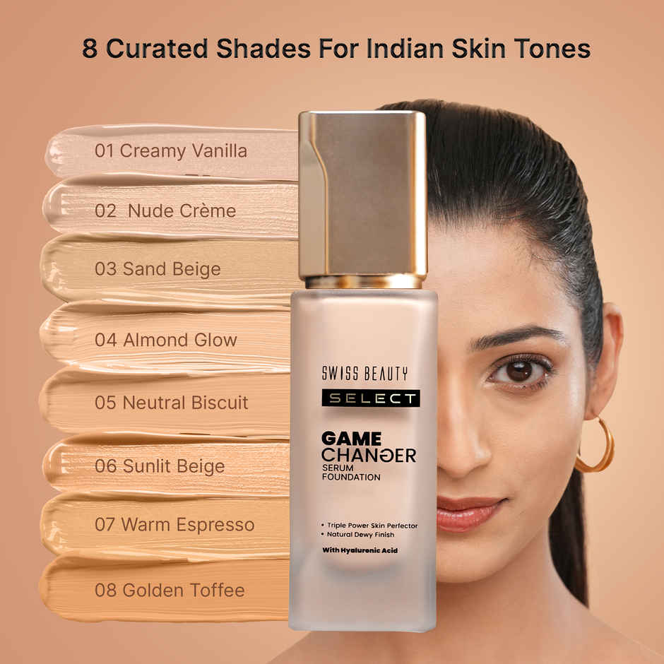 Swiss Beauty Select Game Changer Serum Lightweight Foundation - 06 Sunlit Beige