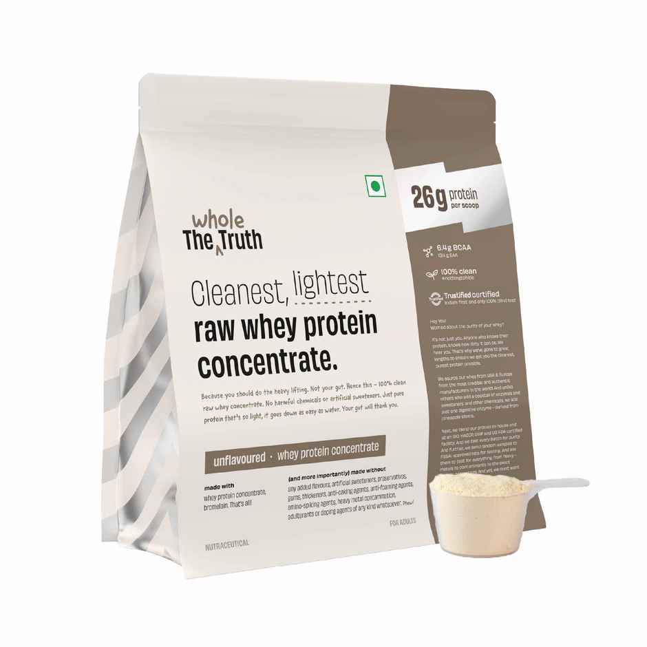 The Whole Truth Unflavoured Whey Protein Concentrate (26g Protein Per Scoop) Combo