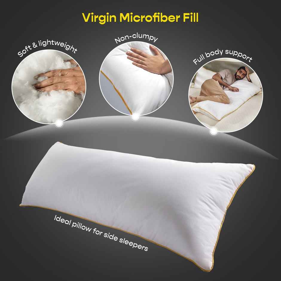 Sleepycat Microfiber Cuddle Pillow | Covered With Luxe Modal Fabric For Body Support -50X19 Inches