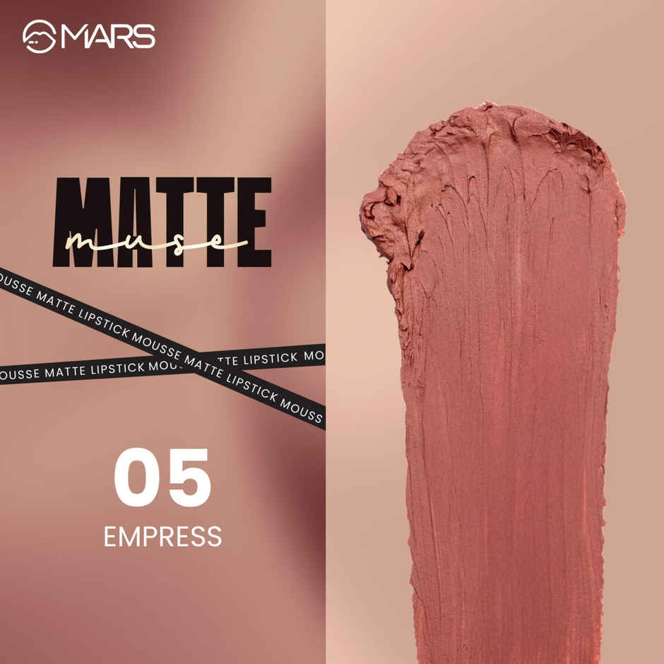 MARS Cosmetics Matte Muse Mousse Lipstick | 3 ml | 05-EMPRESS with Doe-Foot Applicator