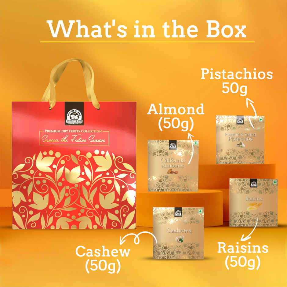 Wonderland Foods Roasted & Salted Dry Fruits Gift Box