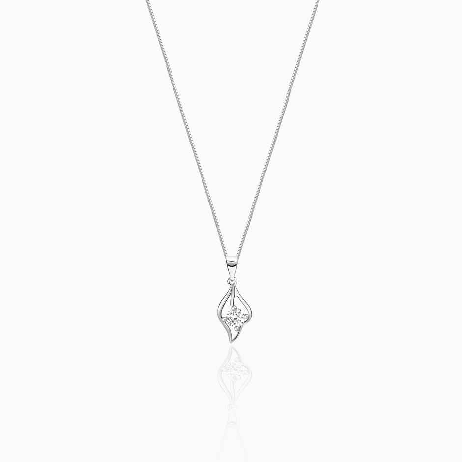 Giva Anushka Sharma Silver Falling Dew Pendant with Box Chain