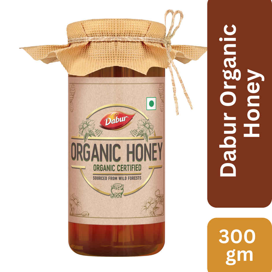 Dabur Raw Organic Honey - 100% Pure and Natural, No Sugar Adulteration