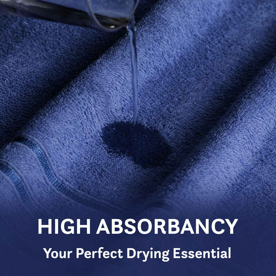 Mytrident Comfort Living Cotton Bath Towel | 28 in x 55 in | New Navy