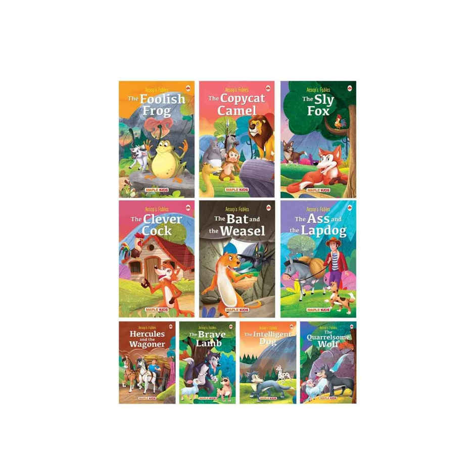 Story Book for Kids (Set of 10 Books) - Aesop's Fables - Moral Stories - 3 Years to 10 Years old
