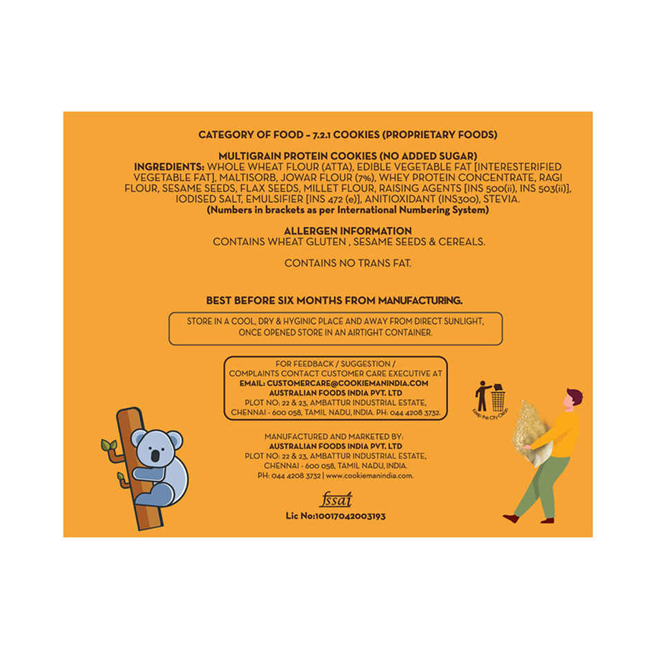 CookieMan Sugar Free Multigrain Cookies