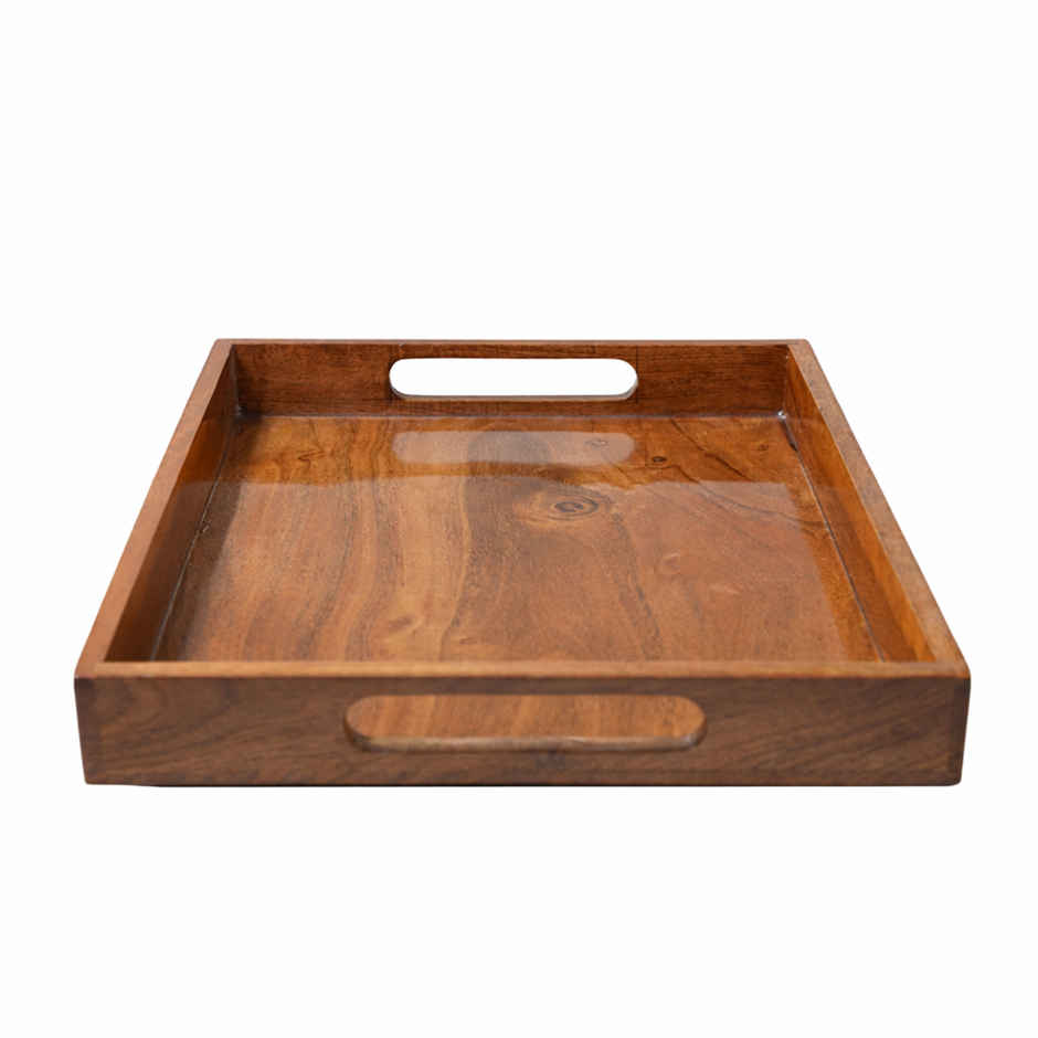Estoria Collective Acacia Wooden Serving Tray Multipurpose