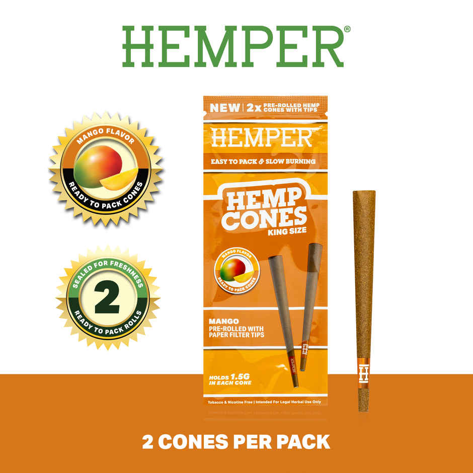 Hemper Mango Flavoured Hemp Pre-Rolled Cones