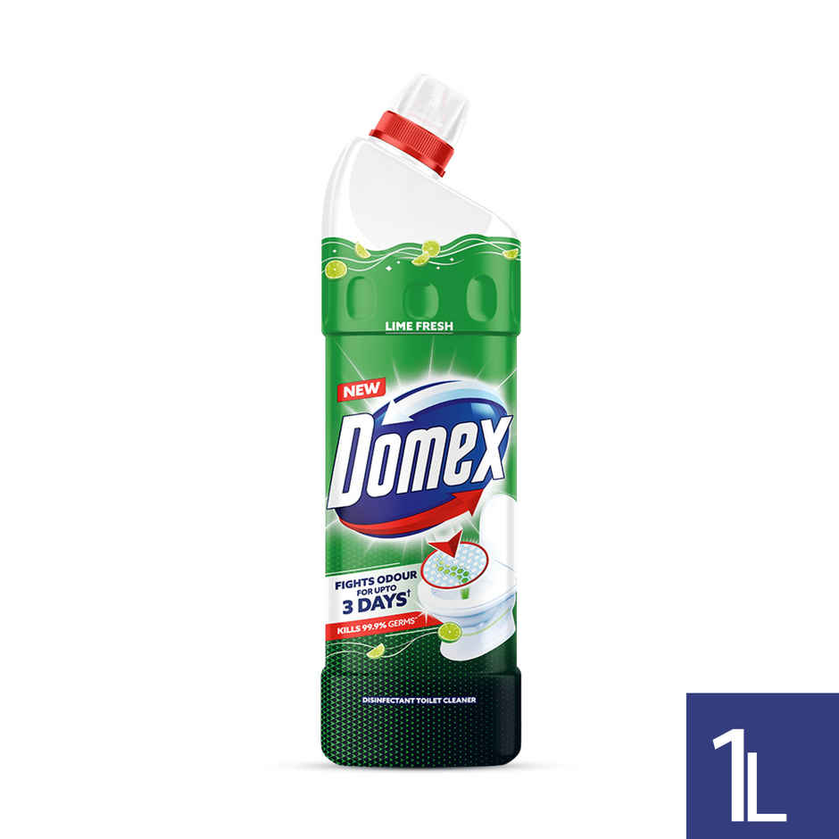 Domex Lime Fresh Toilet Cleaner | Fights Odour for Upto 3 Days