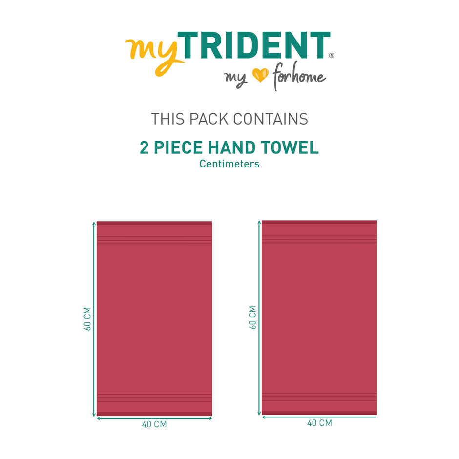 Mytrident Comfort Living Cotton Hand Towel Set | Tangy Tomato