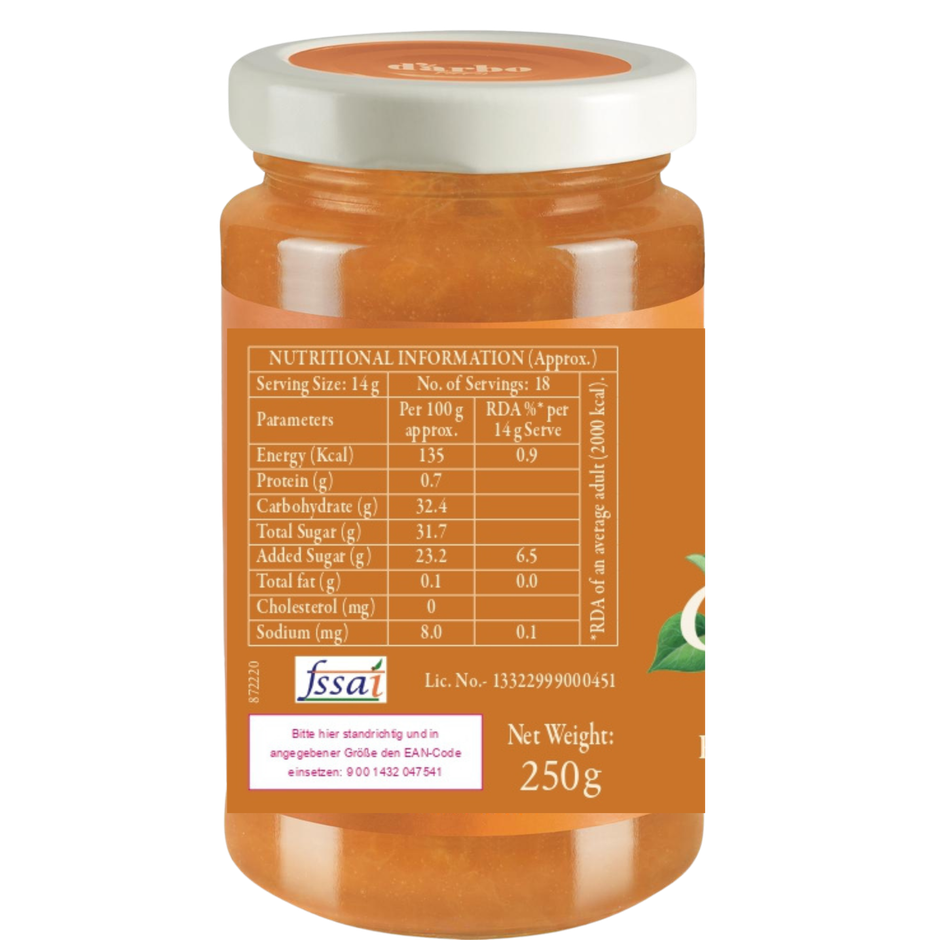 Darbo Apricot Reduced Sugar Jam 80% Fruit Content
