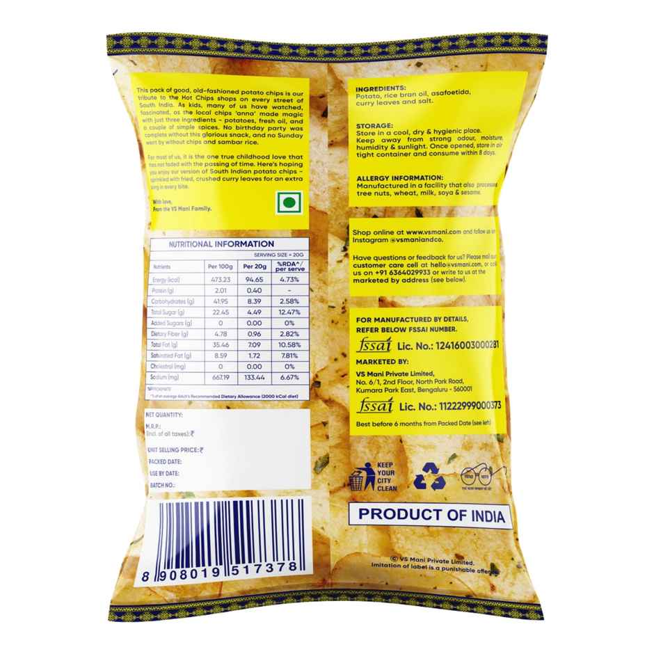 VS Mani Potato Hot Chips Salt, No Palm Oil
