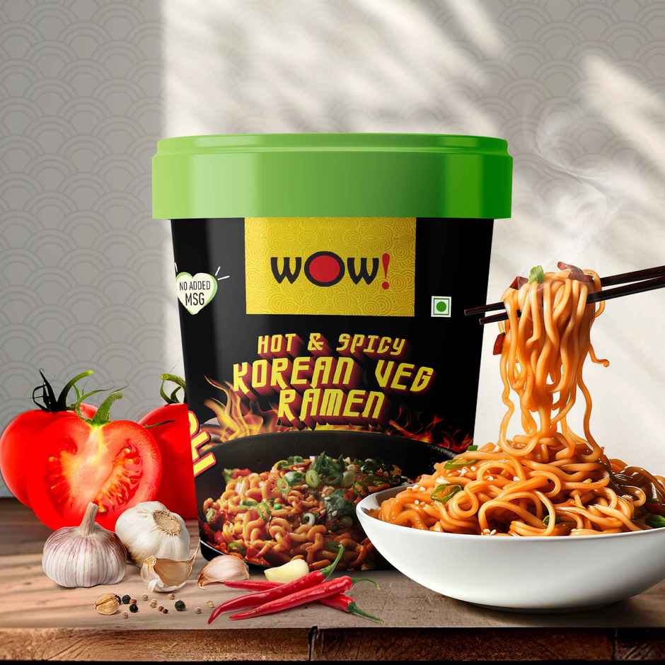 Wow! Hot and Spicy Korean Veg Ramen Combo  