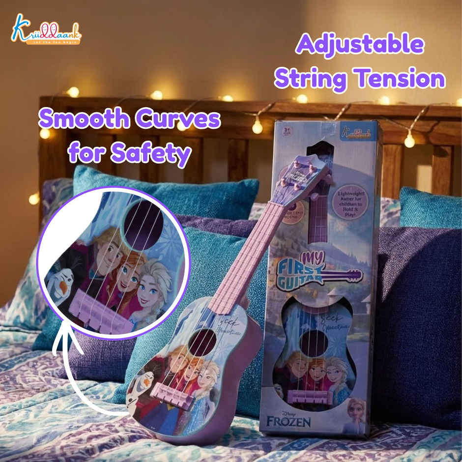 Kriiddaank Frozen Big Guitar, 4 Strings -  23 Inch; 58 cm, Early Music Learning and Development  Toy