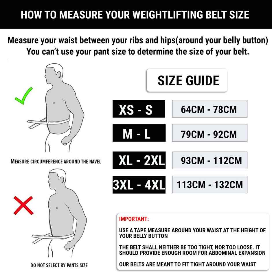 Decathlon | Corength Weight Training Belt With Dual Nylon Closure | Black - M/L