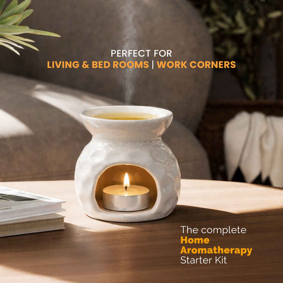 IRIS Premium White Ceramic Vaporizer Set | 3 Assorted Oils | 30 ml