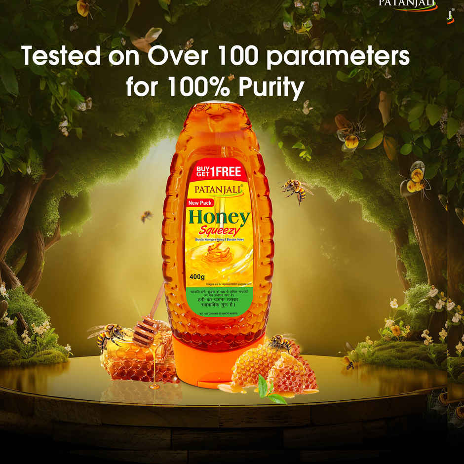 Patanjali Natural Honey Squeeze Pack- No Added Sugar