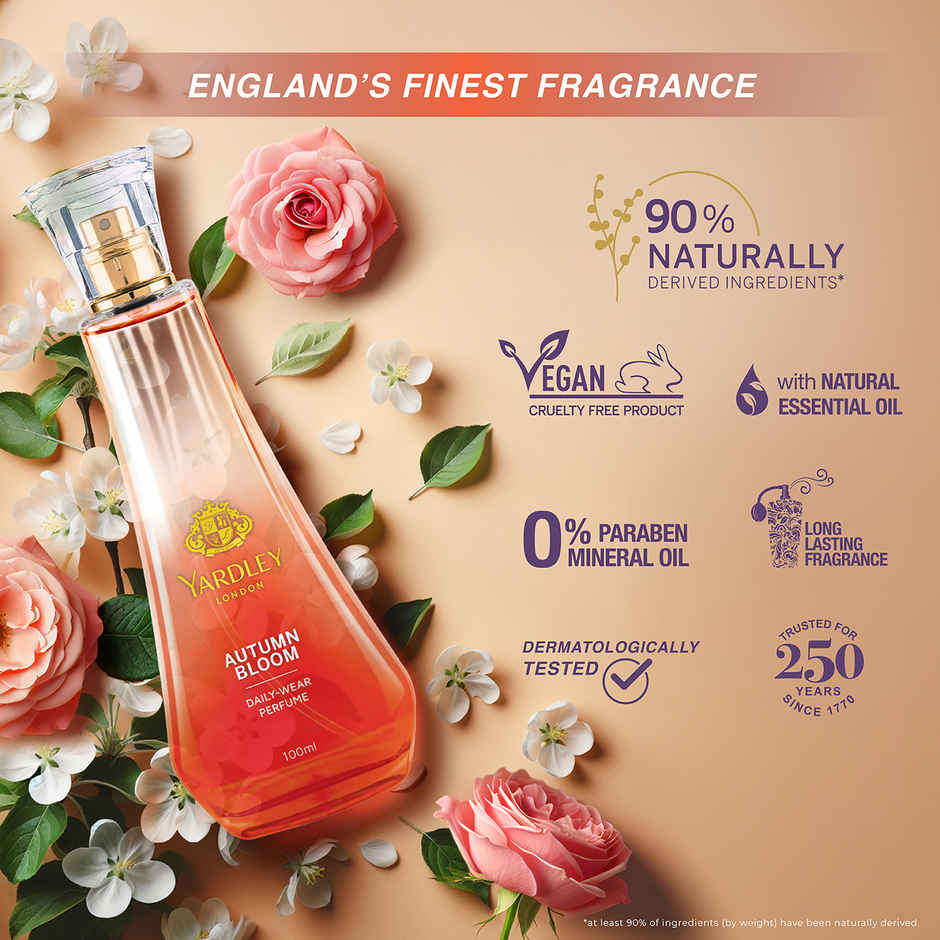 Yardley London Autumn Bloom Daily Wear Perfume | Plumeria And Orange Peony Perfume For Women