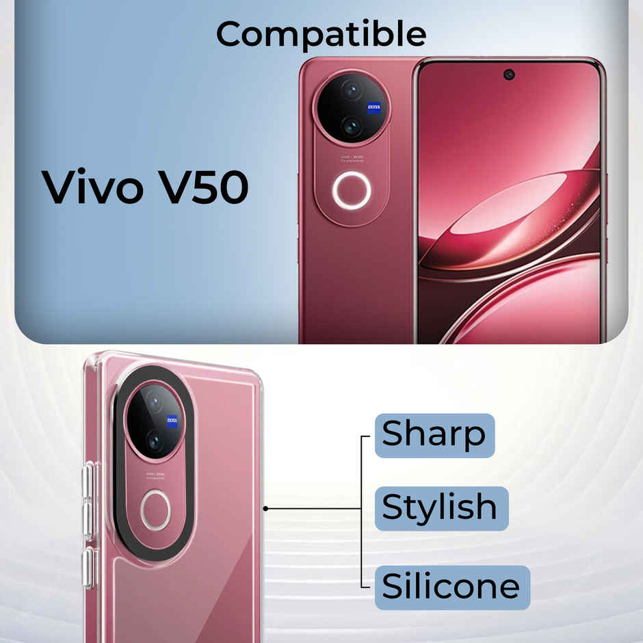 Artistque Case for Vivo V50 | V50E 5G Back Cover | Ultra Stylish Transparent TPU Cover