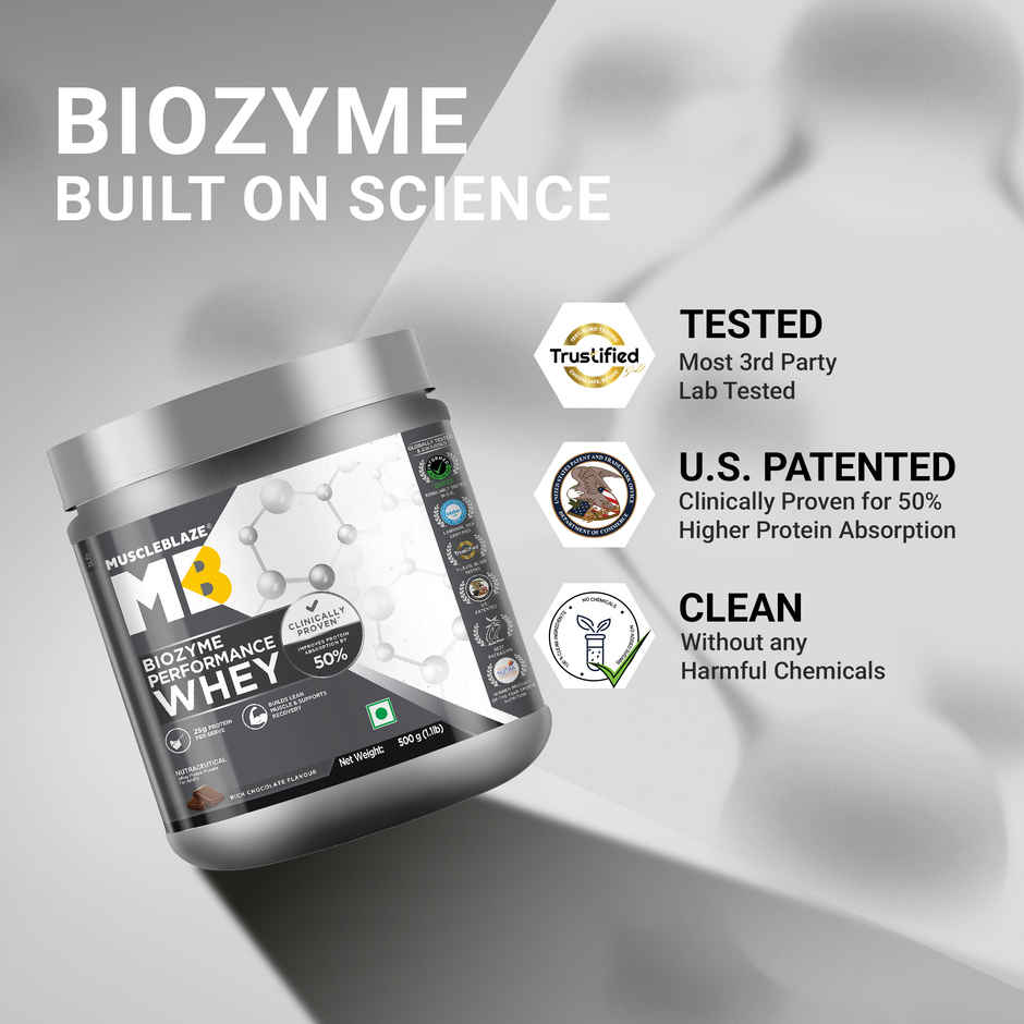 Muscleblaze Biozyme Performance Whey Protein Powder, (Rich Chocolate)