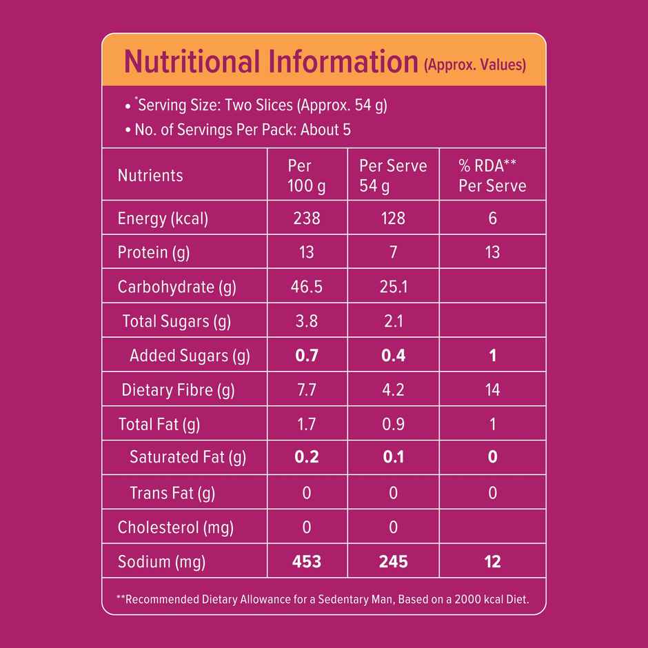 Protein Chef 35g Protein Brown Bread, No Maida No Preservatives
